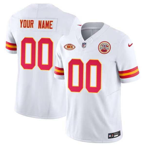 Mens Kansas City Chiefs Active Player Custom White 2023 F.U.S.E. With NKH Patch Vapor Untouchable Limited Football Stitched Jersey